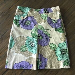 Ann Taylor Loft size 2 floral skirt